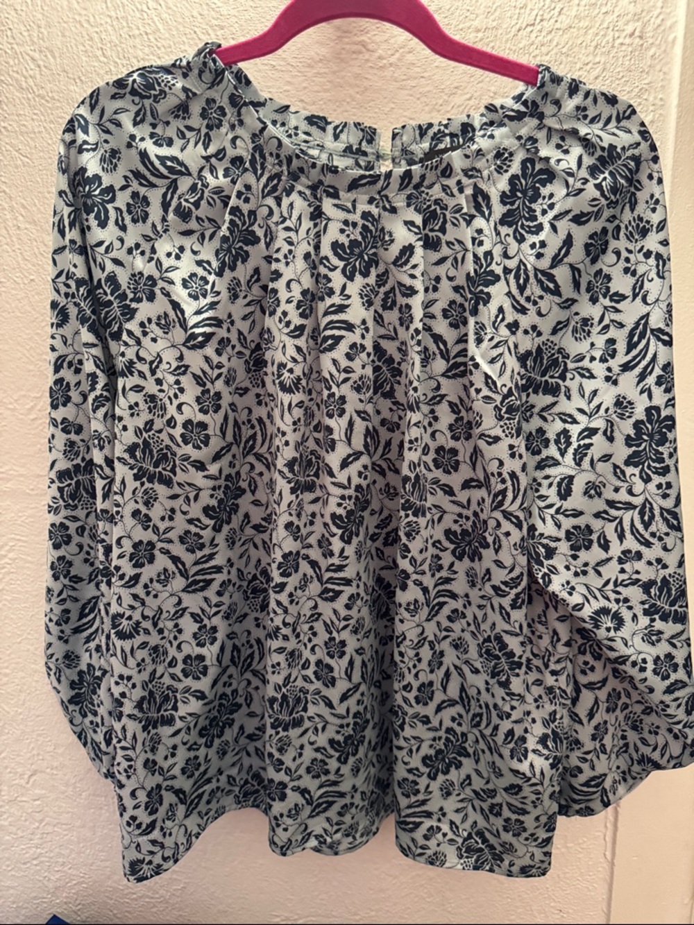 Ann Taylor Black and White Floral A-Line Skirt